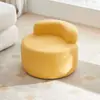 Cadeira Pequena Personalizada para Lazer em Casa, Banco para Trocar Sapatos na Porta, Cadeira Simples de Veludo de Cordeiro, Puff Sofá Estilo Creme para Crianças