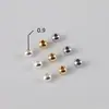 Cuentas de Plata S925 2mm Cuentas Espaciadoras, Perlas, Cuentas Sueltas, Cuentas de Posicionamiento, Se Pueden Aplastar, Materiales DIY para Pulseras y Collares, Accesorios de Joyería de Plata