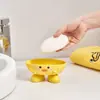 Estante de Almacenamiento Lindo Creativo de Dibujos Animados para Niños Estante para Jabonera Patito Amarillo Lindo Jabonera Drenable Jabón Jabón