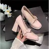 Sapatos Mary Jane estilo coreano para a Primavera e Outono de 2026, com decote baixo, versáteis para o dia a dia, salto grosso, para mulheres baixinhas, com laço