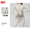 Macacão Outono e Inverno Justo Mais Veludo Macacão Yoga Macacão Quente para Exterior Traje de Corrida Fitness