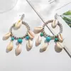 Pendientes de Joyería Transfronteriza Estilo Bohemio de Playa Personalizados de Concha y Estrella de Mar Pendientes para Mujer Pendientes de Estilo Retro para Vacaciones