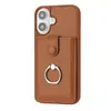 Para Apple 16 Funda de Tarjeta con Anillo Funda de Teléfono 16Pro Estuche para Tarjetas de Negocio 15 Funda Resistente a Caídas en stock