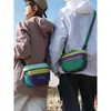 Bolso Cruzado de Moda para Exteriores para Mujer, Ligero Deportivo Color Dopamina Multicapa, Bolso Cruzado de Hombro Único para Teléfono