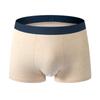 Roupa Íntima Masculina Algodão Puro Tipo a Algodão Cuecas Boxer de Cintura Média Respirável Malha Inferior Virilha Algodão Colorido Sem Estampa Cuecas Boxer para Homens