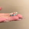Anillos de Pareja Luminosos de Pez Gato un Par ins Nicho Minimalista Dibujos Animados Anillos de Banda Lisa Anillos Abiertos Fluorescentes para Dedo
