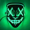 Amazon Más Vendido Máscara LED Luminosa de Luz Fría para Halloween Fiesta de Máscaras Máscara de Fantasma de Terror Transfronteriza