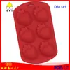 Molde de silicona para pastel de fresa de 6 piezas, molde para pudín y gelatina, molde de chocolate DIY, jabón hecho a mano