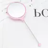 Nuevo espejo de mango con cuentas DIY portátil espejo de alta definición espejo de mano con maquillaje espejo pequeño