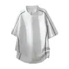 Traje de dos piezas de la NASA para hombre, ligero y transpirable, cuello alto, conjunto deportivo a rayas de secado rápido para hombre para el verano