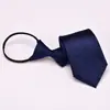 Corbata formal de negocios con cremallera para hombre, estilo coreano, profesional, decorativa, sin nudo, azul, negro y rojo, fácil de poner y quitar.