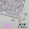 Ovos de pombo K9 de alta qualidade 6*8mm corte ninho de pássaro grandes decorações de diamante brilhante de alta transparência com base pontiaguda para nail art