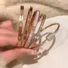Pulsera de Diamantes Micro-incrustados de Lujo Ligero y Sensación de Alta Gama para Mujer, Pulsera Sencilla de Moda de Acero de Titanio que no se Decolora, para Pareja, Combinable con Todo, Primera Joya