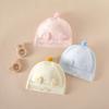 Bebé 0-3 Meses Recién Nacido Gorro Clase A Primavera y Otoño Algodón Doble Capa Gorro Fetal Gorro para Fontanela para Niños y Niñas