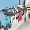 Tendedero de ropa para balcón, tendedero de ropa para ventana de edificio alto, estante para ventana, tendedero de zapatos retráctil para uso doméstico