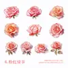 Paquete de Pegatinas Yanji Serie Bola Rosa Temática Rosa Lámina de Oro Pegatinas para Decoración de Diario DIY 10 Hojas