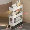 Prateleira de Armazenamento Traseira para Porta de Banheiro Armário de Armazenamento de Chão para Espaço Estreito no Banheiro Carrinho Pequeno Multicamadas Ultrafino para Espaço do Vaso Sanitário