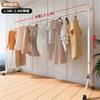Secador de Ropa Plegable de un Solo Poste de Pie, Barra de Secado de Ropa para Balcón de Acero Inoxidable, Secador de Ropa Plegable de Pie