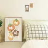 Pintura decorativa de restaurante estilo crema Caqui Ruyi Pintura de pared de fondo para sofá de sala de estar Buen augurio Pintura para colocar junto a la cama del dormitorio