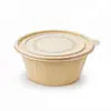 Caixas de embalagem descartáveis de amido de milho, recipientes quadrados e redondos para comida para viagem, tigelas de sopa de bolinho de massa de grau alimentício, marmitas