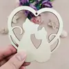 Artesanías de Madera Transfronterizas Gato Amor Día de San Valentín Día de la Madre Colgante Fábrica Mayorista