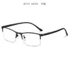 Gafas de Lectura de Media Montura para Hombres y Mujeres, Estilo de Negocios de Alta Gama, Se Pueden Personalizar con Lentes Graduados, Luz Azul y Lentes Neutros