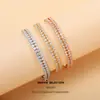 Pulsera de Aleación de Cobre con Diseño de Barra Cuadrada Full Zircón de Lujo Ligero para Mujer, Joyería Versátil de Moda Exquisita de Gama Alta de Nicho
