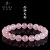 Pulseira de Contas Redondas Rosa Cavalo Velho Natural Cristal Jiuxiaya Toranja Rosa Cavalo Rosa Roxo Cavalo Rosa Pulseira Atacado
