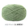 Ovillo de Hilo de Algodón Leche de 4 Hebras, Ovillo de Hilo Medio-Grueso para Crochet Hecho a Mano, Muñeca de Crochet DIY, Bolso, Hilo para Suéter de Bebé