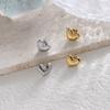 Aretes Retro Palacio Francés Acero Titanio Chapado Oro Real 18K Aretes de Acero Inoxidable 316 para Mujer