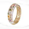 Huajie Joyería Transfronteriza Europea y Americana Estilo Étnico Esmalte de Color Mariposa Flor de Amor Anillo de Gota de Aceite Moda Simple Adorno de Mano Anillo