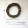 Círculo de Rattan Anel de Rattan Floricultura DIY Artesanal Pendente de Porta Arranjo Floral Guirlanda Floral Flor Seca Pendente de Carro Decoração de Natal Guirlanda
