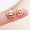 Ferro Octogonal Flor de Lótus Base Tampa de Flor Artesanal DIY Acessórios de Joia Colar de Pérolas Pulseira Contas Espaçadoras de Joia Material
