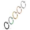 Comercio electrónico transfronterizo, anillo nasal en forma de C de acero inoxidable y titanio, apertura de uña para la nariz, personalidad de diamante Super Flash, joyería de perforación simple europea