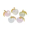Beleza de Gelo Estéreo Formato de Fruta Pêssego Corrente para Celular Pulseira DIY Pingente de Bolsa Chaveiro de Carro Material