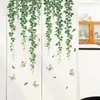 Murales Decorativos de Pegatinas de Pared de Plantas Frescas y Enredaderas de Venta Caliente Transfronteriza Pegatinas Decorativas de PVC Removibles para Fondo de Pared de Sofá