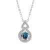 Colar de pingente de cabaça de zircão incrustado de cobre TikTok clássico colar de quatro garras redondas com diamantes embutidos corrente de clavícula feminina