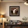 Pintura Decorativa Retro Vintage Estilo Francês Fulu para Mesa e Armário de Sala de Jantar, Arte de Parede de Alto Padrão para Fundo de Sala de Estar, Novo Modelo
