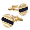 Traje masculino criativo de luxo leve azul pedra arenito abotoaduras francesas banhadas a ouro design Qiqiao abotoaduras curvas multicamadas