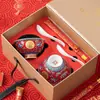 Palillos para cuenco de boda traje de cuenco de boda esmalte cuenco para pareja recién casada un par de copas de brindis modificadas suministros de dote de boda