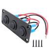 Panel de Interruptor de Joystick Redondo Azul de 20A, 3 Pines, Aluminio, Impermeable, 12V para Coche, Camión