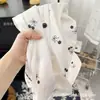 Pijama de Verano Nuevo Estilo Francés Fresco Ola Cereza Manga Corta para Mujer, Conjunto Casual y Cómodo de Ropa para el Hogar para Mujer