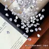 Pedras de strass para nail art com zircônia de base reta em formato de gota d'água, pedras de strass facetadas irregulares brilhantes em formato de flor para decoração de unhas