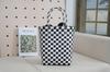 Bolsa Larga de Plástico Tejido Gato Hawaiano Kitty Bolsa Tejida Casual para Vacaciones Bolso de Mano Bordado de Dibujos Animados Lindo