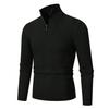 2024 comércio exterior novo masculino meio zíper gola pulôver suéter suéter plus size moda casual camisa base masculina