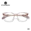 STUDIOMUKU gafas de madera geniales diseño original marco grande degradado transparente hecho a mano exquisito marco de gafas marco de gafas
