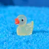 Pato luminoso de color Accesorios de resina DIY Adornos pequeños para micro paisajismo Animales en miniatura Paisaje de musgo