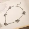 Collar de Flores de Perla Pequeño y Exquisito Diseño de Moda Pulsera Cadena de Uvas para Mujer Elegante Nicho Nuevo Mujer