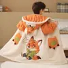 Pijama infantil outono e inverno 2024 meninos e meninas espessado jacquard pelúcia infantil desenho animado roupão calça conjunto