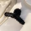 Pinza para el pelo de felpa súper de hada clip para el pelo de felpa coreano otoño e invierno clip para el pelo de pelo sintético clip para el pelo de conejo imitación clip para el pelo lindo elegante